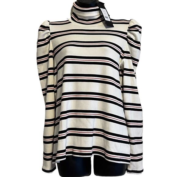 NWT Veronica Beard Ribbed Cedar Turtleneck XL Prima Cotton, Warm Knit , PERU - Picture 1 of 12
